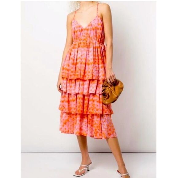 New Cinq A Sept Rachel Tiered Ruffle Midi
Dress Size 10 - Picture 11 of 15